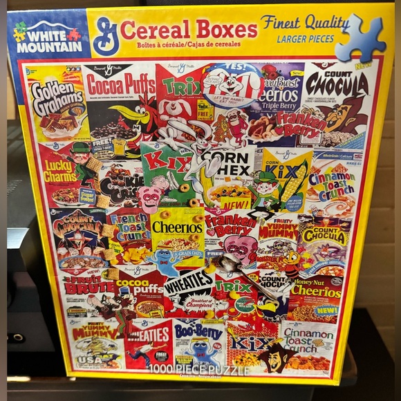 White Mountain Cereal Box Collage Puzzle - Picture 1 of 1